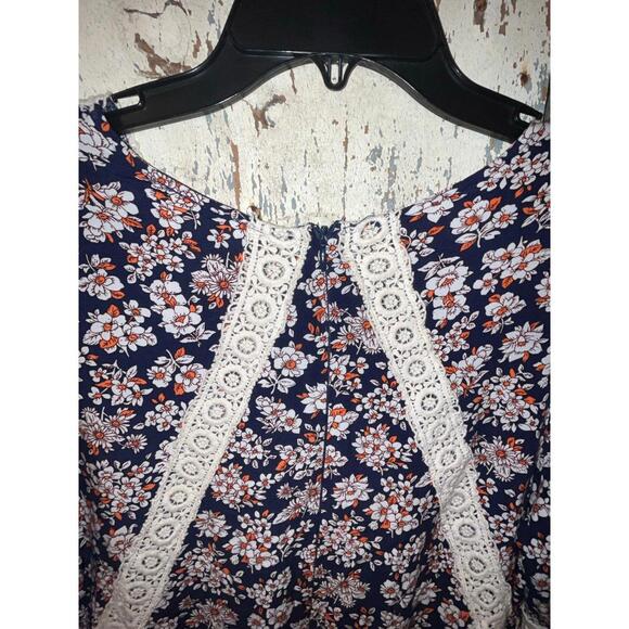 Umgee Womens Top Boho Navy size Medium - Picture 5 of 5